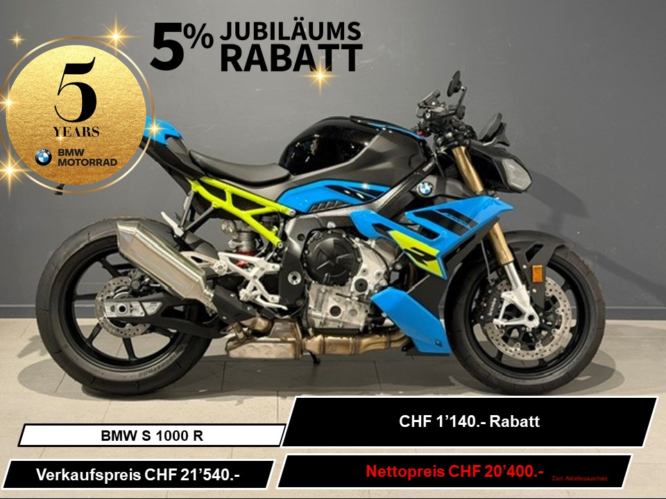BMW S 1000 R 5% Jubiläumsrabatt
