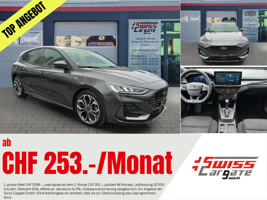 FORD Focus 1.0 MHEV ST-Line X Automat 155 PS mit AHK 3J Werksgarantie oder 100000km-image-0