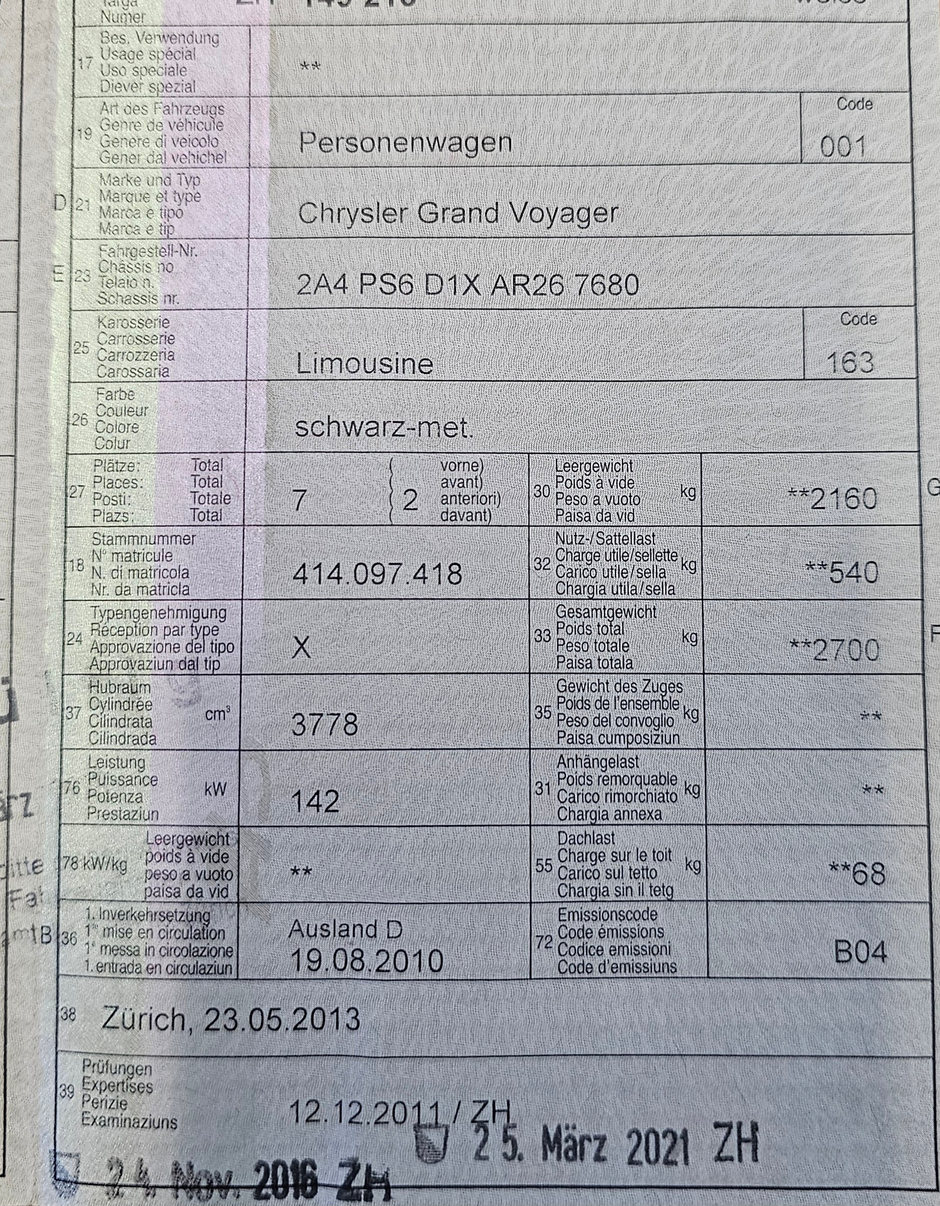 CHRYSLER Grand Voyager 3.8 Limited Automatic-image-12