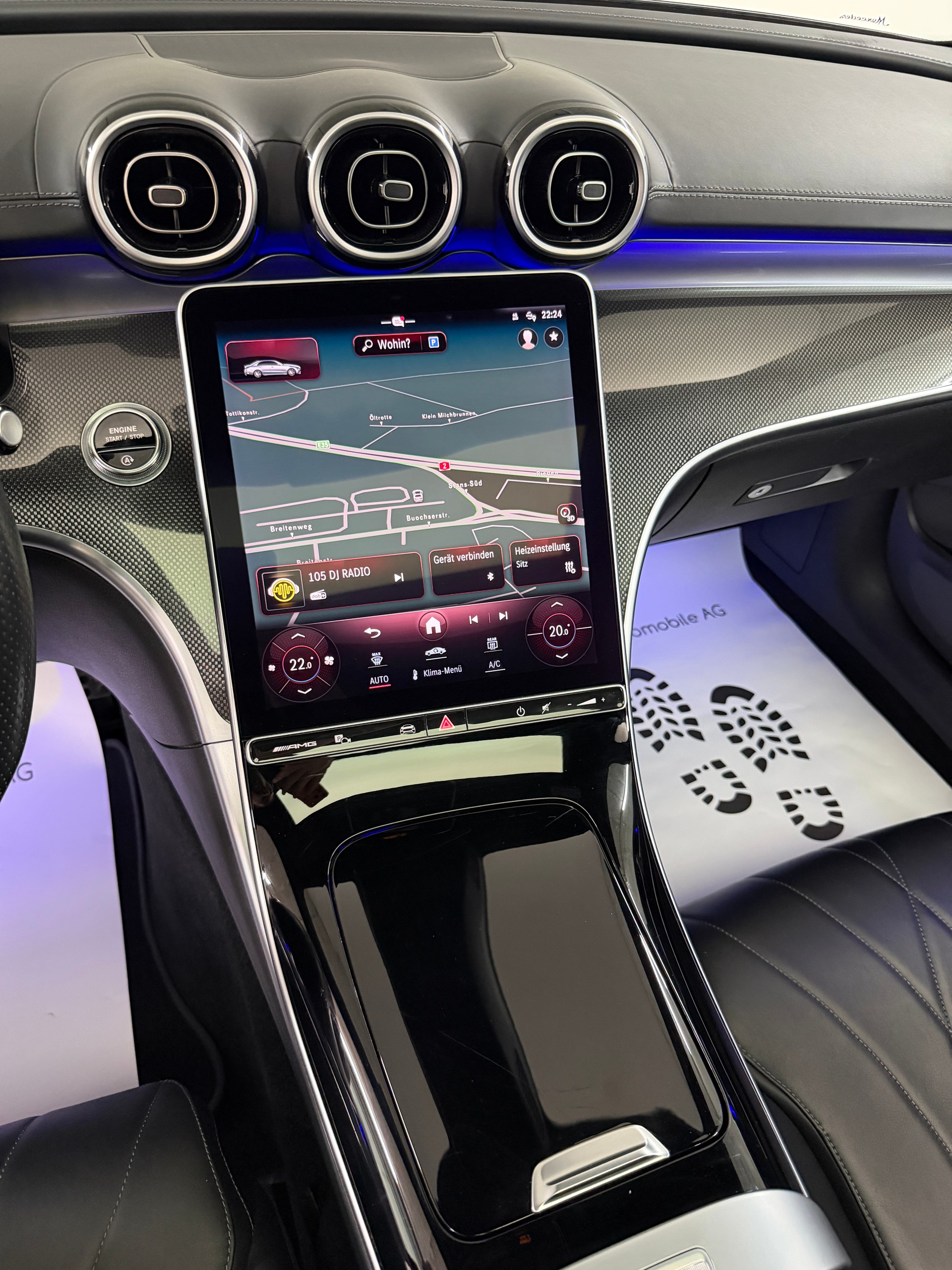 MERCEDES-BENZ C 43 AMG Obsidian Black 408PS 4Matic / RF-Kamera / Schiebedach / Leder / Keyless Go / Carbonpaket / Hinterachslenkung /-image-22