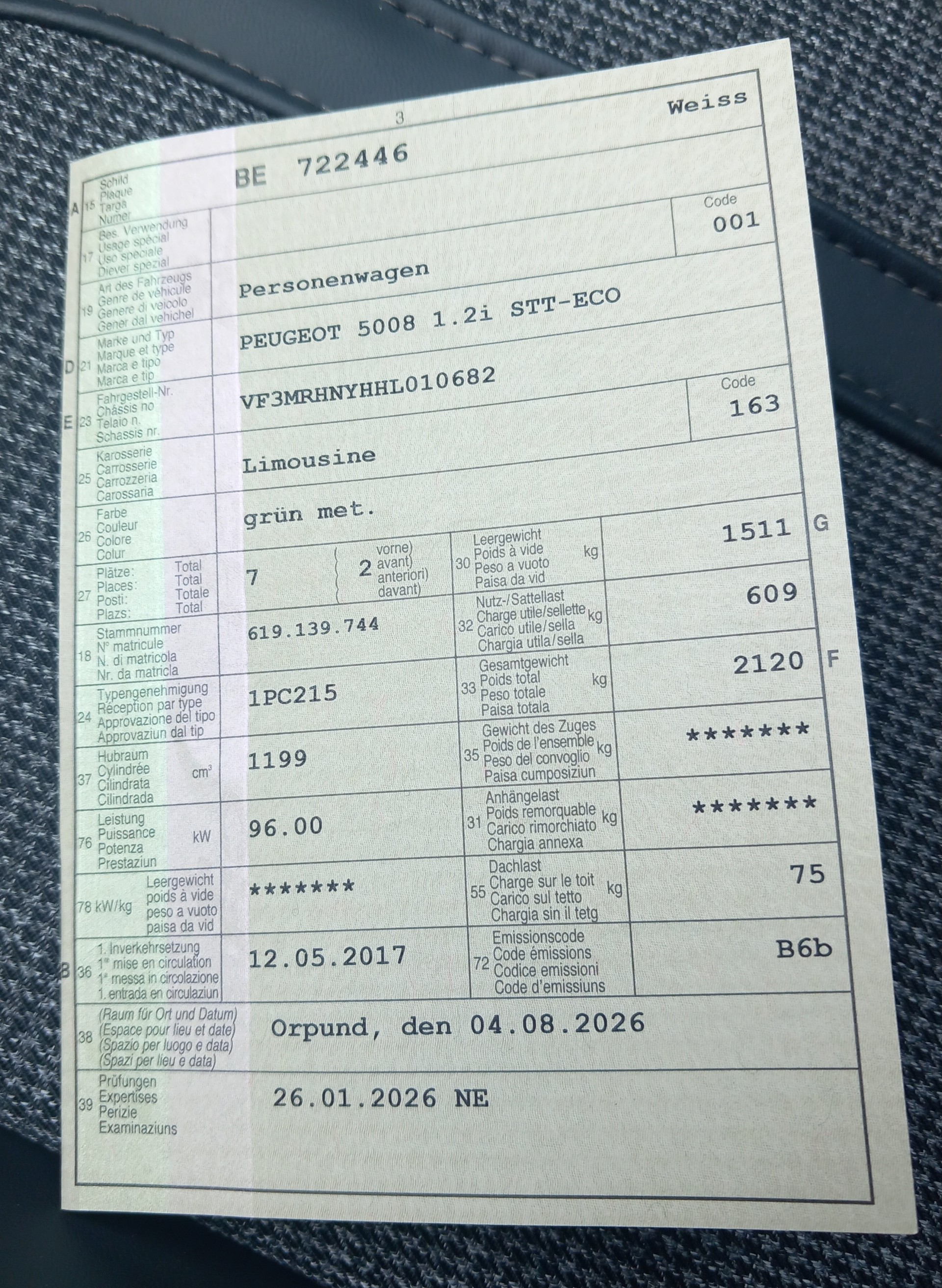 PEUGEOT Zahnriemen bei 123 000 k.m gewechselt. Garantie 12 Monate oder 20,000 k.m-image-14