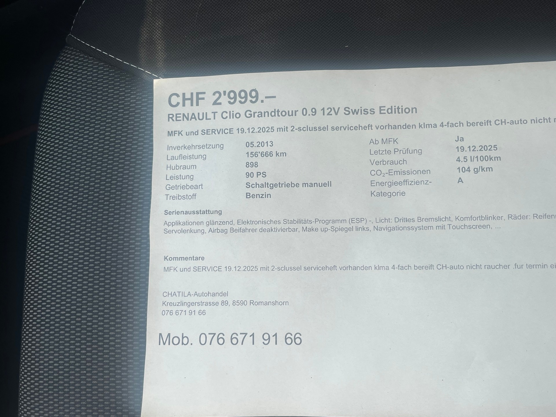 RENAULT Clio Grandtour 0.9 12V Swiss Edition-image-9