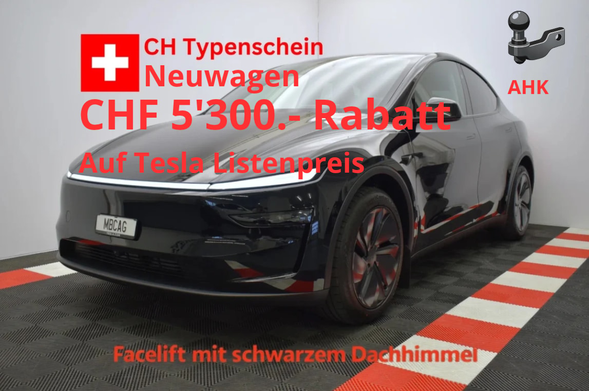 TESLA Model Y Long Range Premium AWD, Neuwagen, CH Typenschein, Anhängerkupplung, "Diamond black"-image-0
