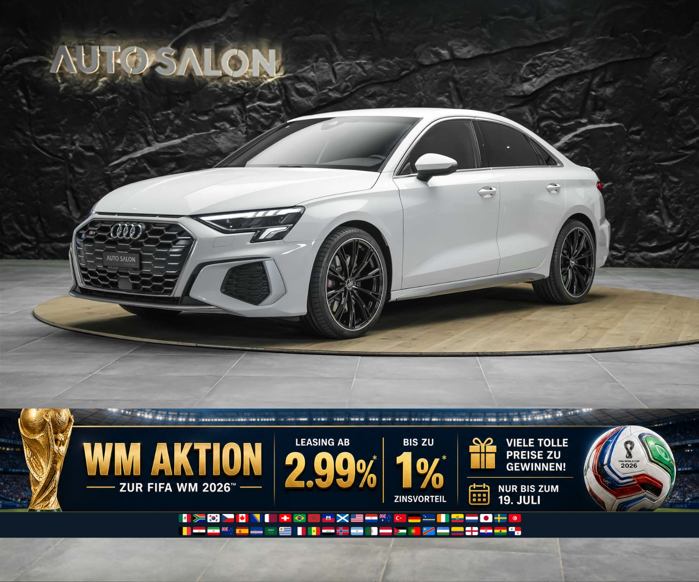 AUDI S3 Limousine 2.0 TFSI quattro S-tronic *19" Felgen*Abstandsregler*-image-0