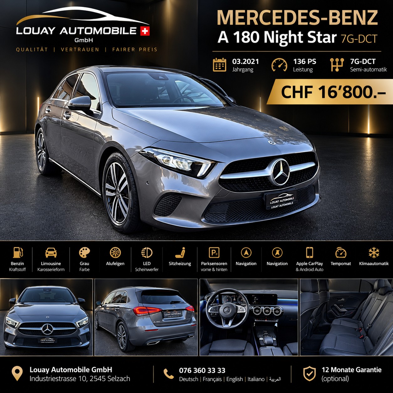MERCEDES-BENZ A 180 Night Star 7G-DCT-showroom-element-1