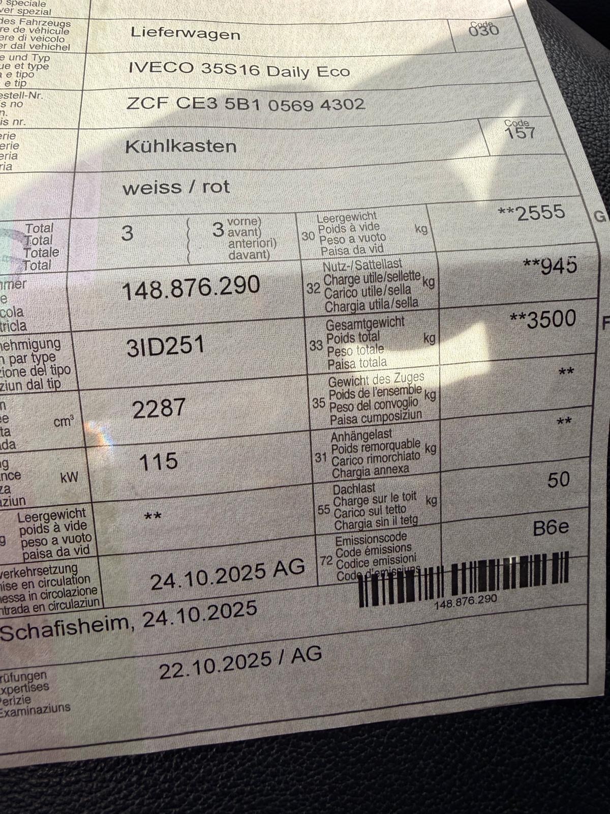 IVECO 35 S 16 10770km Daily 35S16 Tiefkühler - Konvekta TK 3950 (12V/400V) FR 4.1 – Fahrt- und Standkühlung bis -20°C-image-15