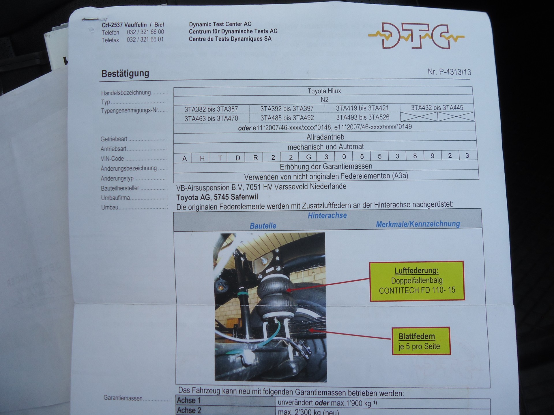TOYOTA Single Cab Luna - Ponte ribaltabile con Aumento del carico utile KG. 1285 - Gancio di Traino KG. 3250-image-9