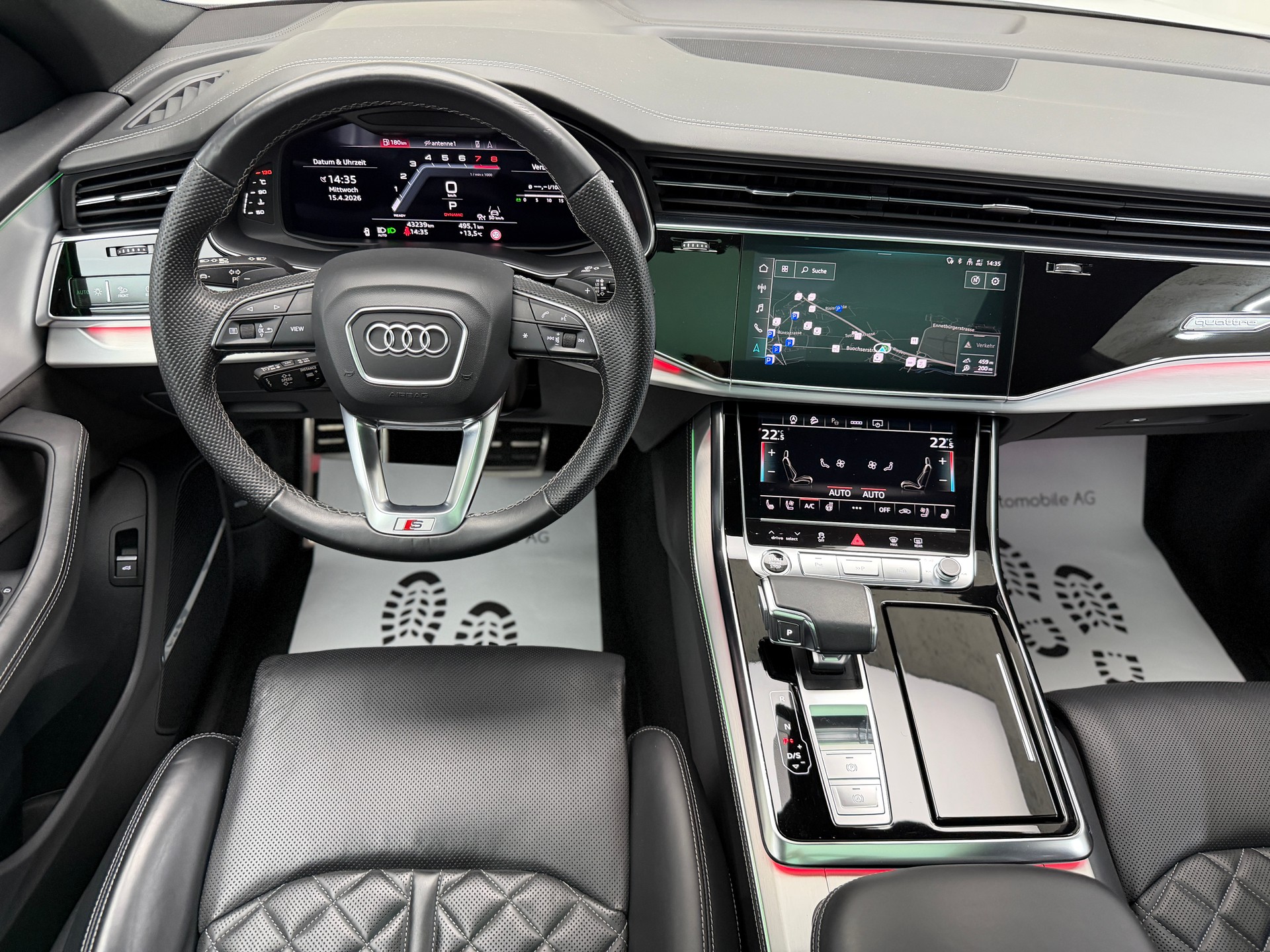 AUDI Q8 55 TFSI S-Line 340PS quattro Pure White tiptronic / Panoramadach / 360° Kamera / B&O Sound / Komfortschlüssel /-image-11