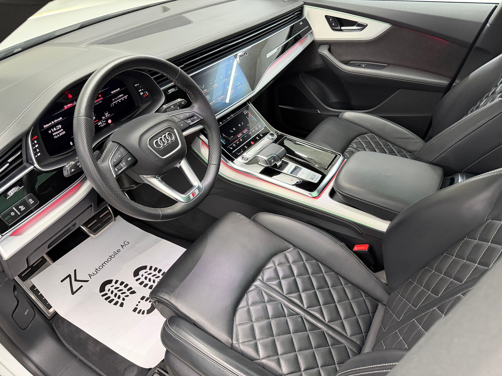 AUDI Q8 55 TFSI S-Line 340PS quattro Pure White tiptronic / Panoramadach / 360° Kamera / B&O Sound / Komfortschlüssel /-image-6
