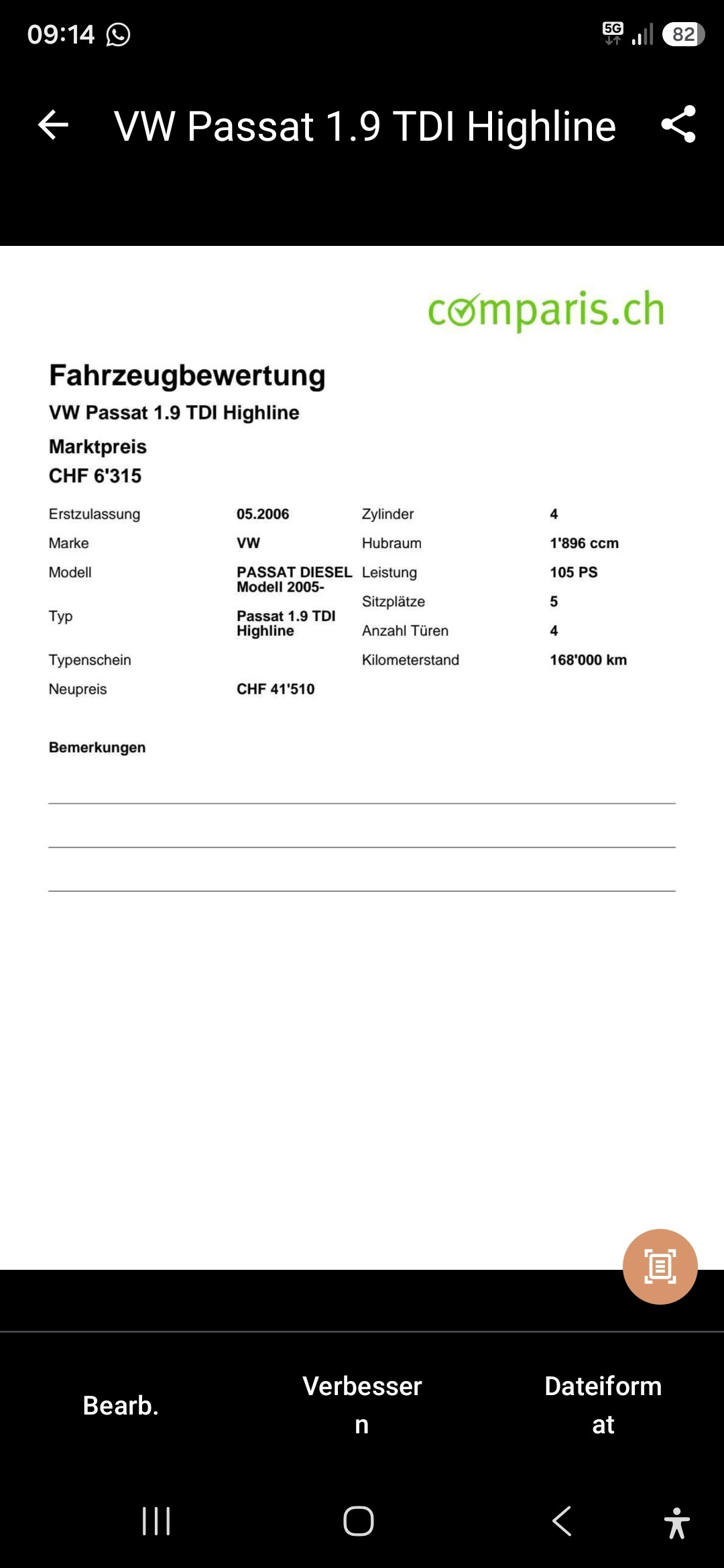 VW Passat Variant 1.9 TDI Comfortline / Marktpreis Fr. 6315.---image-1