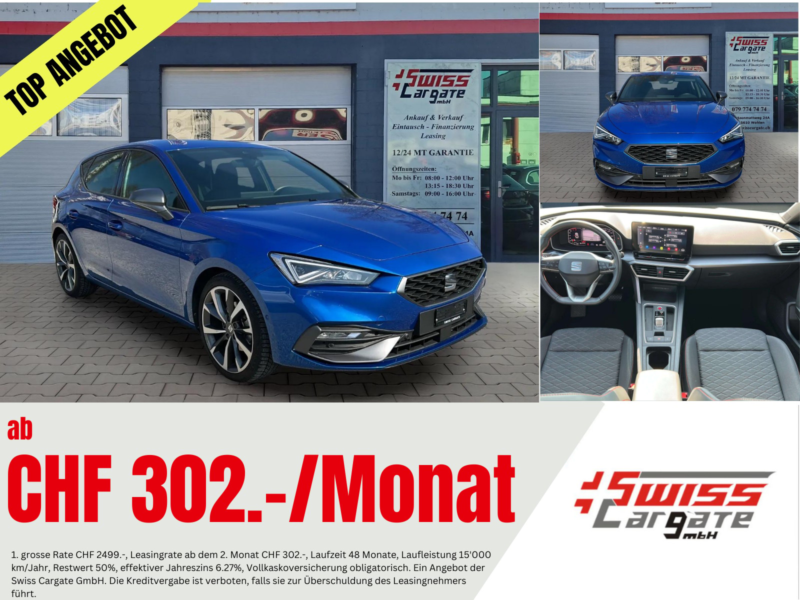SEAT Leon 1.5 eTSI mHEV DSG FR mit 5J Werksgarantie oder bis 100000km-image-0