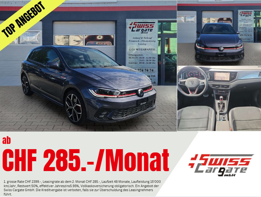 VW Polo 2.0 TSI GTI DSG mit Panoramadach & Rückfahrkamera + Ledersitze