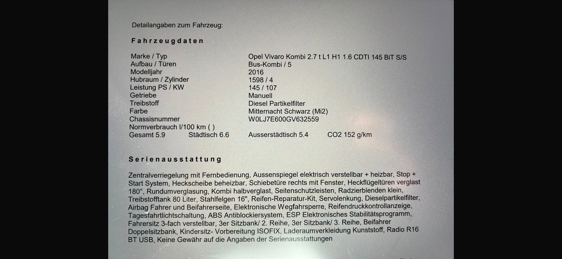 OPEL Vivaro 1.6 CDTI 2.7t L1H1 * 9•Plätzer*-image-1