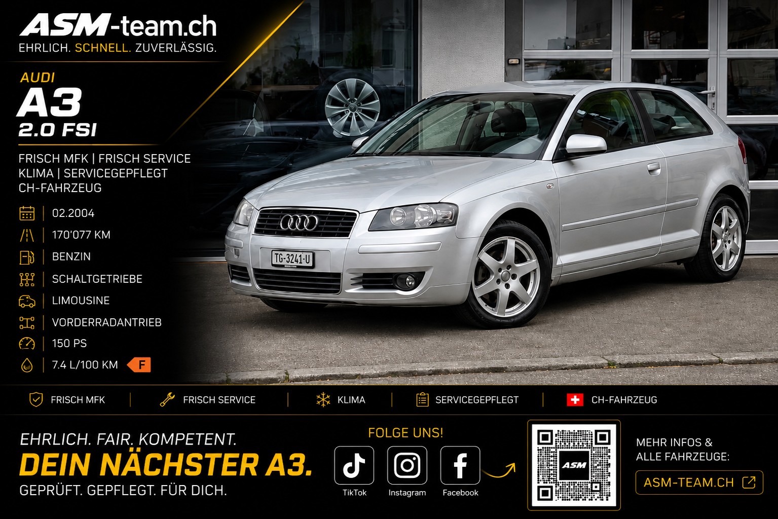 AUDI A3 2.0 FSI Ambiente | FRISCH MFK | SERVICE | KLIMA |