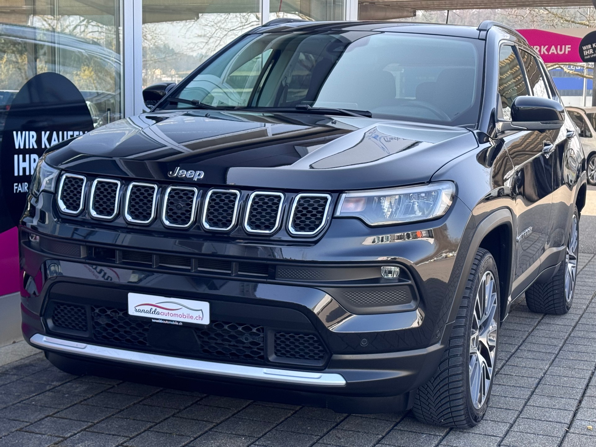 JEEP Compass 4x2 1.3 Limited DKG+Neues Navi-Display+360°Kamera+Panorama-Glasdach+El. Heckklappe+Sitz-/Lenkradheizung+18"Alu+-image-1