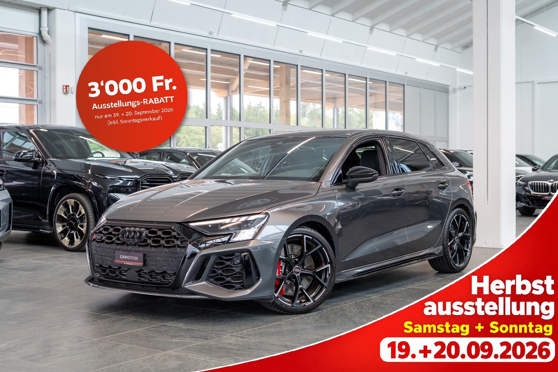 AUDI RS3 Sportback 2.5 TFSI quattro S-Tronic / Glasdach / Alcantara-Lenkrad / Rückfahrkamera