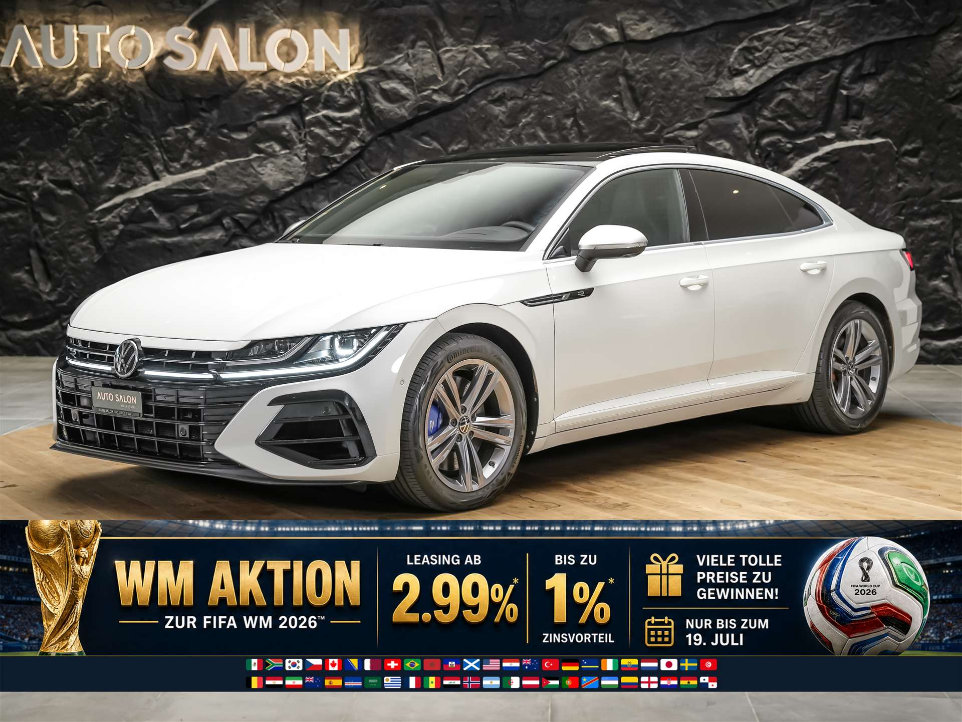 VW Arteon 2.0 TSI R 4Motion DSG *Head Up Display*Nappa Leder*Abstandsregler* Panorama*-image-0