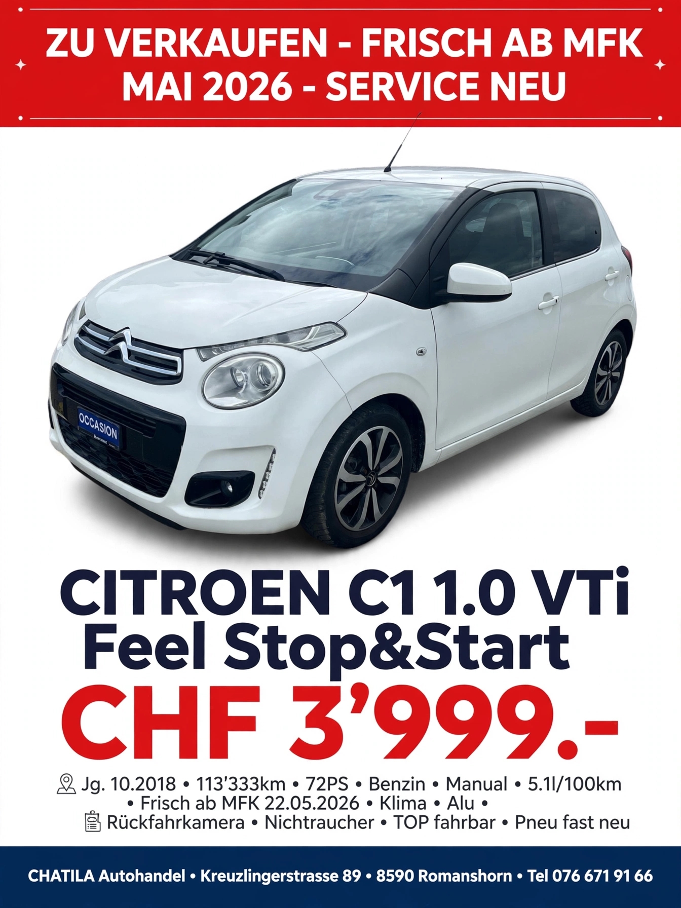 CITROEN C1 1.0 VTi Feel Stop&Start-image-1
