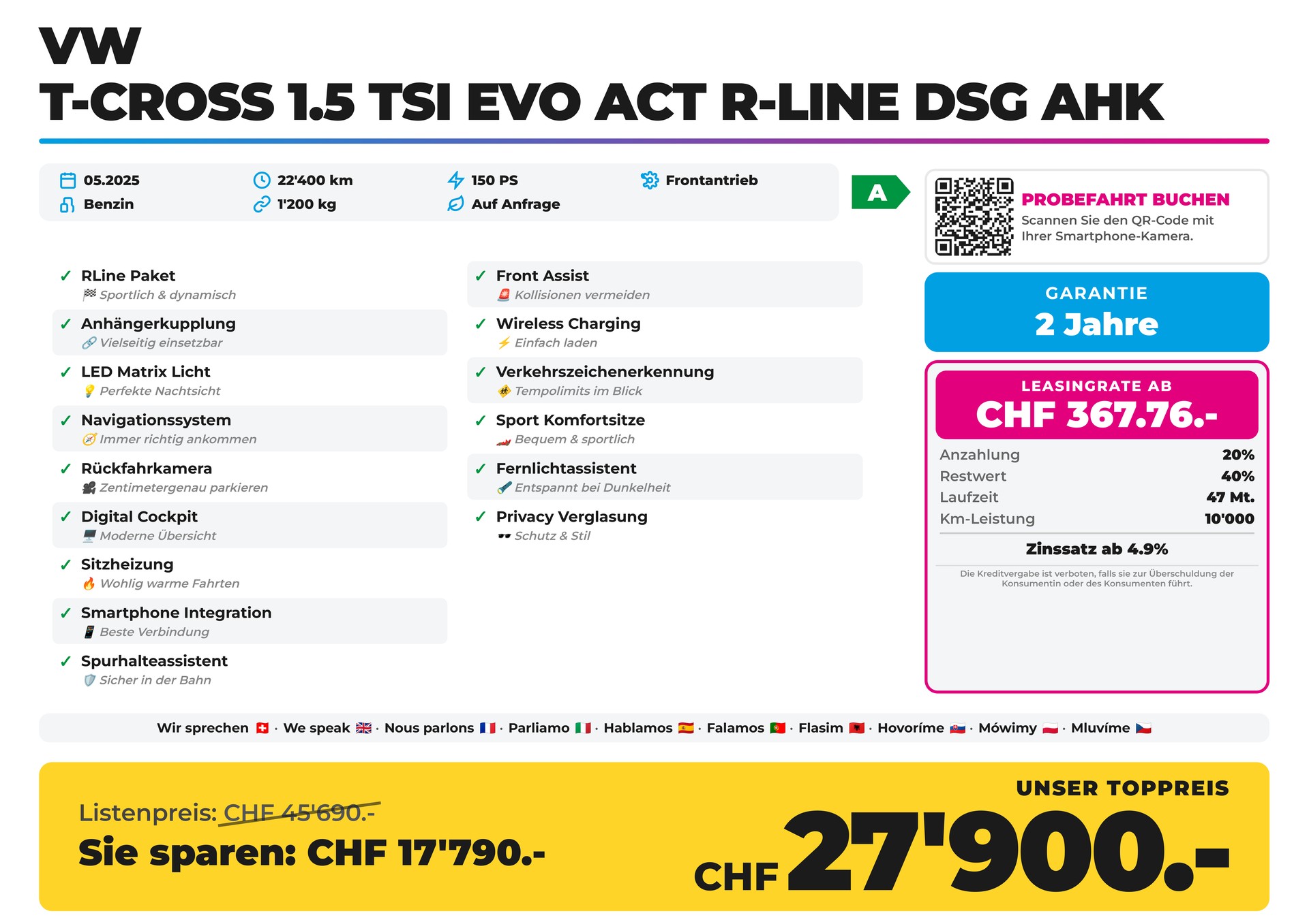 VW T-Cross 1.5 TSI EVO ACT R-Line DSG AHK-image-1