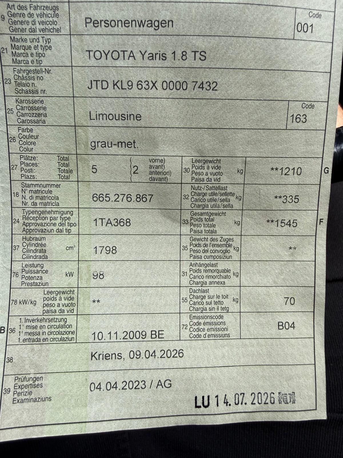 TOYOTA Yaris 1.8 TS-image-7
