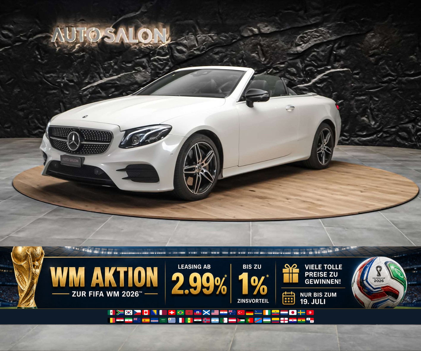 MERCEDES-BENZ E 400 Cabriolet AMG Line 4 Matic 9G-Tronic *Sitzkühlung*Burmester*Head-Up*-image-0