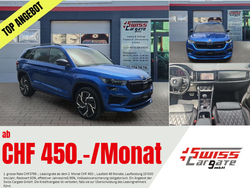 SKODA Kodiaq 2.0 TSI 4x4 RS 245PS mit AHK & Standheizung + Panoramadach-image-0
