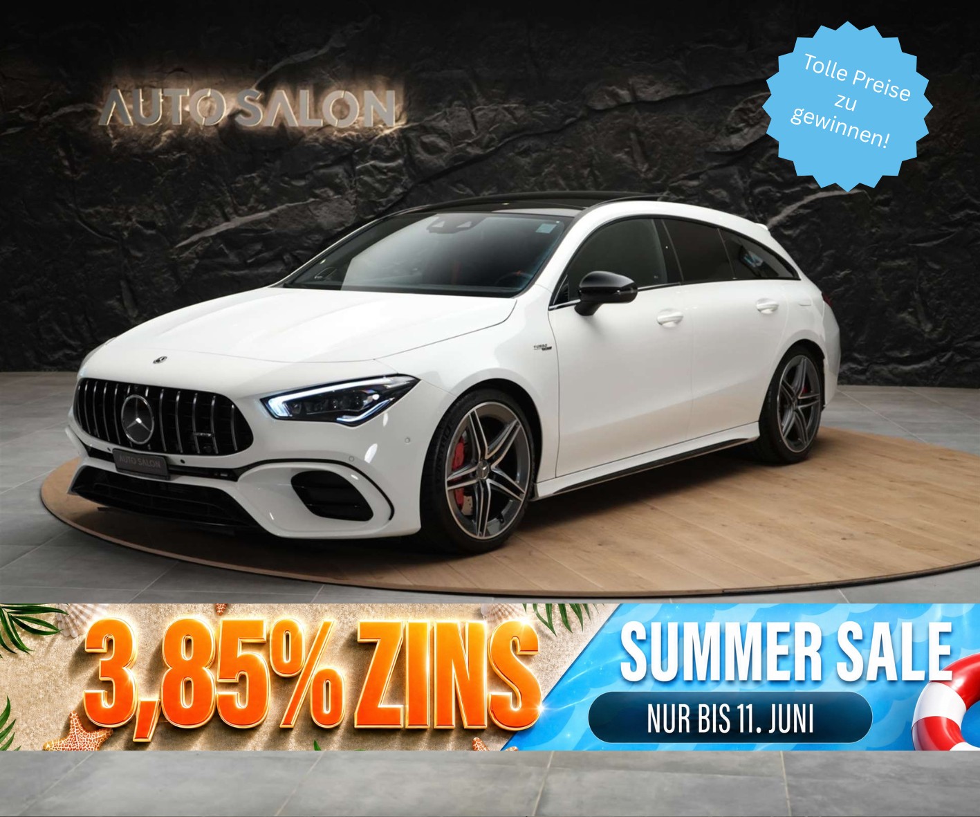 MERCEDES-BENZ CLA Shooting Brake 45 S AMG 4Matic+ 8G-DCT *Panorama*Assistenzpaket*Burmester*-image-0