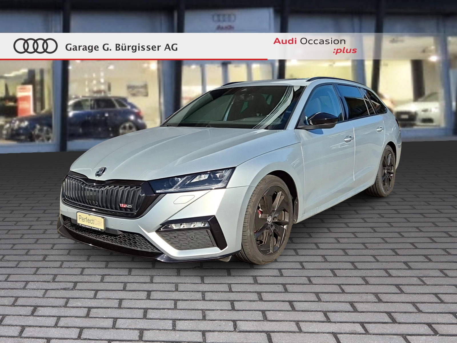 SKODA Octavia Combi 2.0 TDI DSG RS 4x4 Brilliant Silber Metallic-image-0