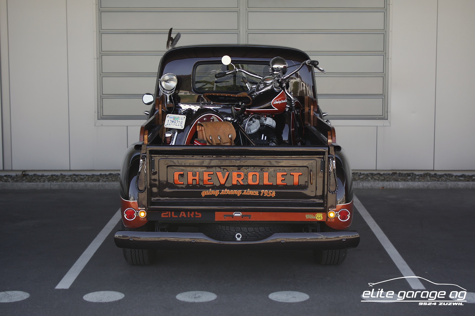 CHEVROLET Pick Up 3100 + Harley Davidson Flathead WL50 (VETERANENGEPRÜFT)-image-2