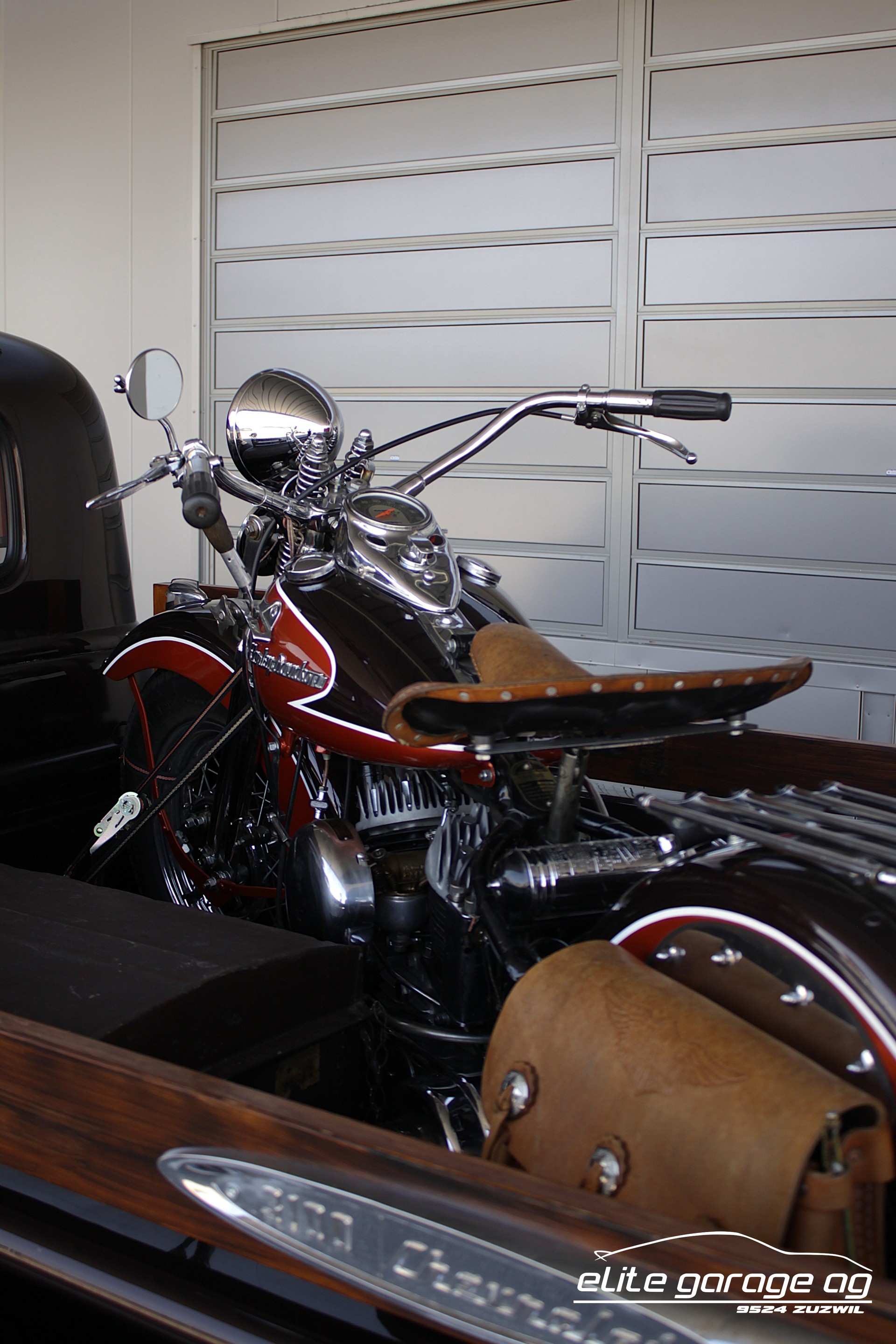 CHEVROLET Pick Up 3100 + Harley Davidson Flathead WL50 (VETERANENGEPRÜFT)-image-11