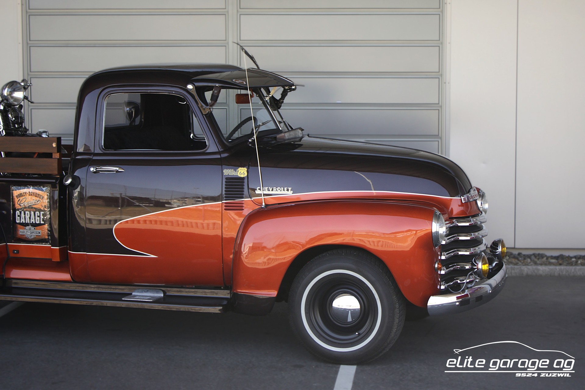 CHEVROLET Pick Up 3100 + Harley Davidson Flathead WL50 (VETERANENGEPRÜFT)-image-7