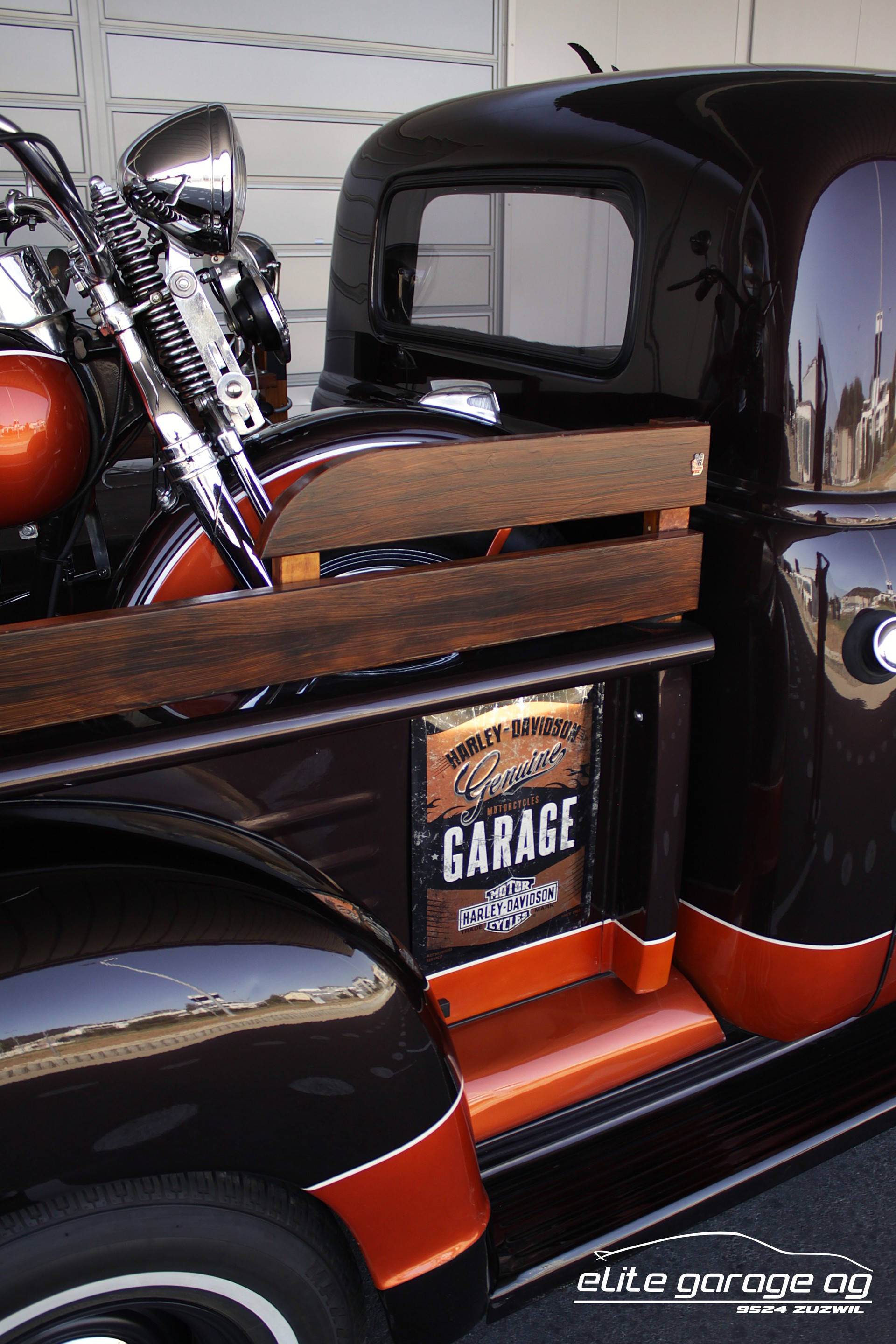 CHEVROLET Pick Up 3100 + Harley Davidson Flathead WL50 (VETERANENGEPRÜFT)-image-10