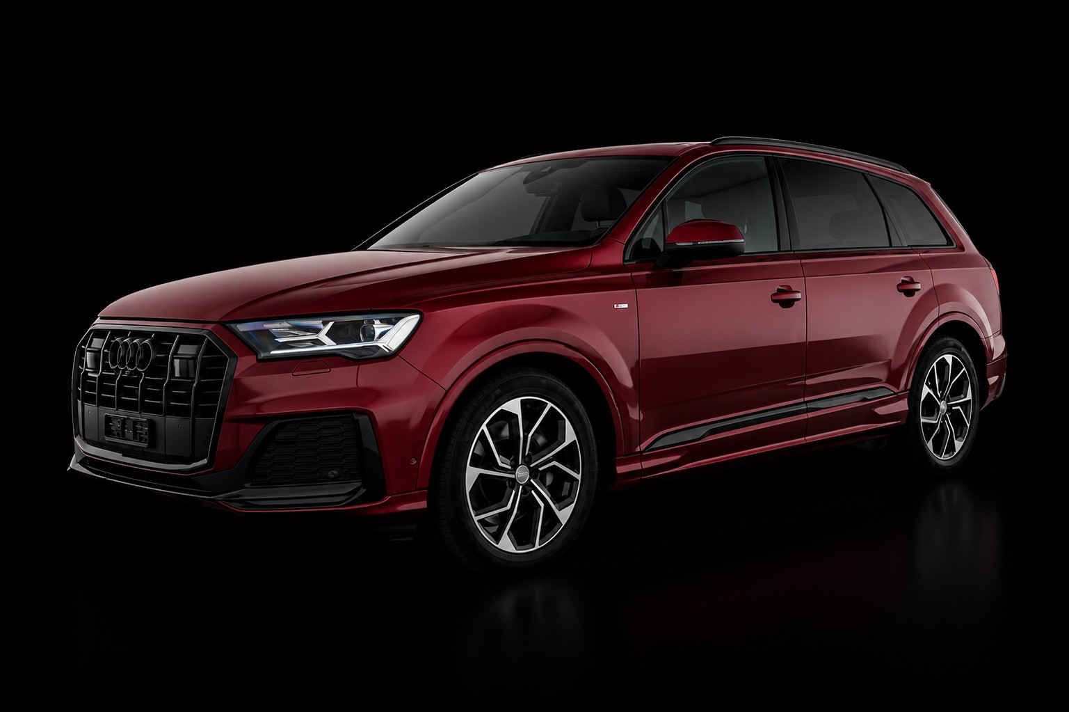 AUDI Q7 50 TDI quattro S Line tiptronic * matadorrot metallic *-image-0