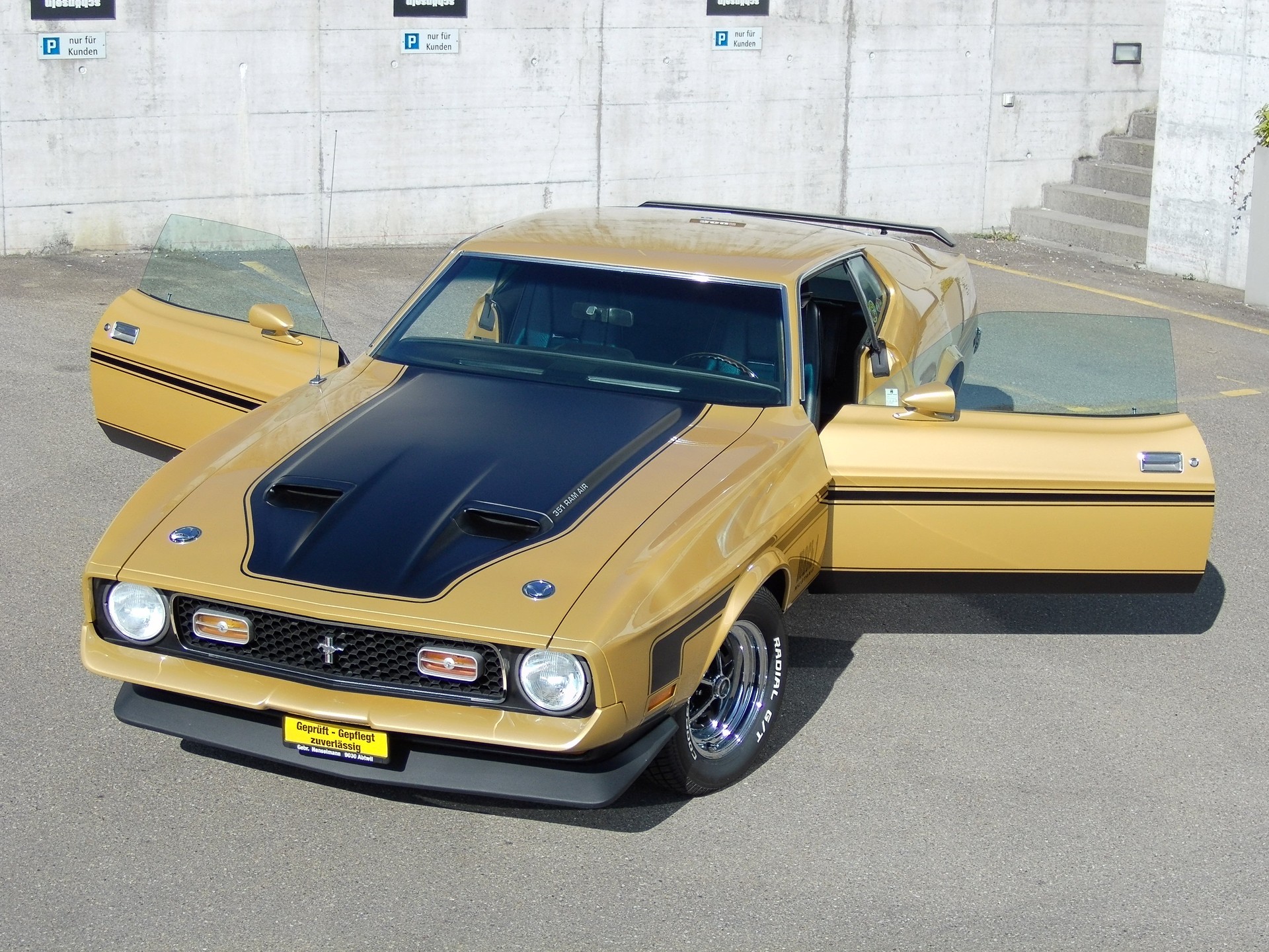 FORD Ford Mustang Mach1 351er 5.7 Liter V8. Motor (266 HP. Q-Motor Code) mit 4 Lochvergaser. C6 Automatic-image-4