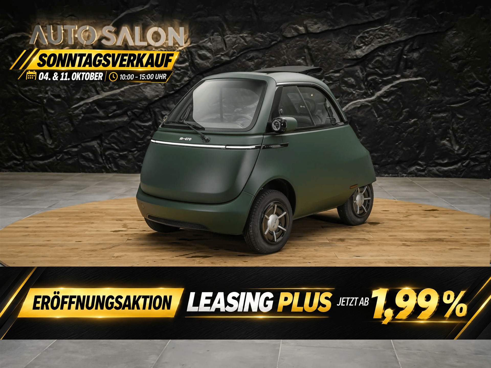 MICRO Microlino Competizione 10.5 kWh Medium Range *SOFORT Verfügbar*Werksgarantie*London Grün Matt*