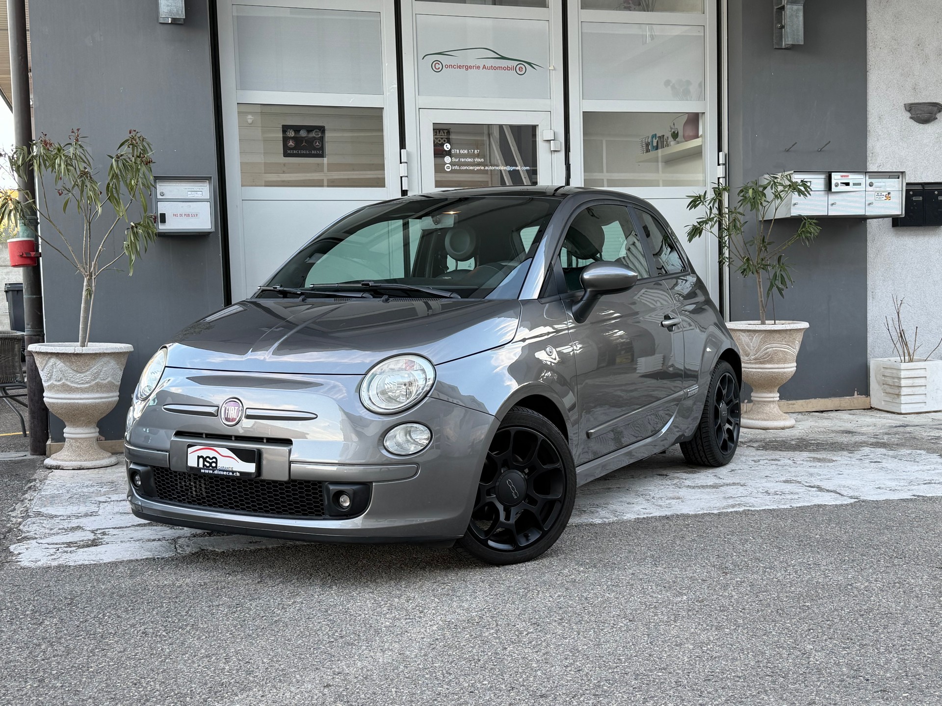 FIAT 500 0.9 Twinair Turbo Lounge automatique / Intérieur cuir / climatisation automatique / toit ouvrant / roues hiver / expertisée-image-0