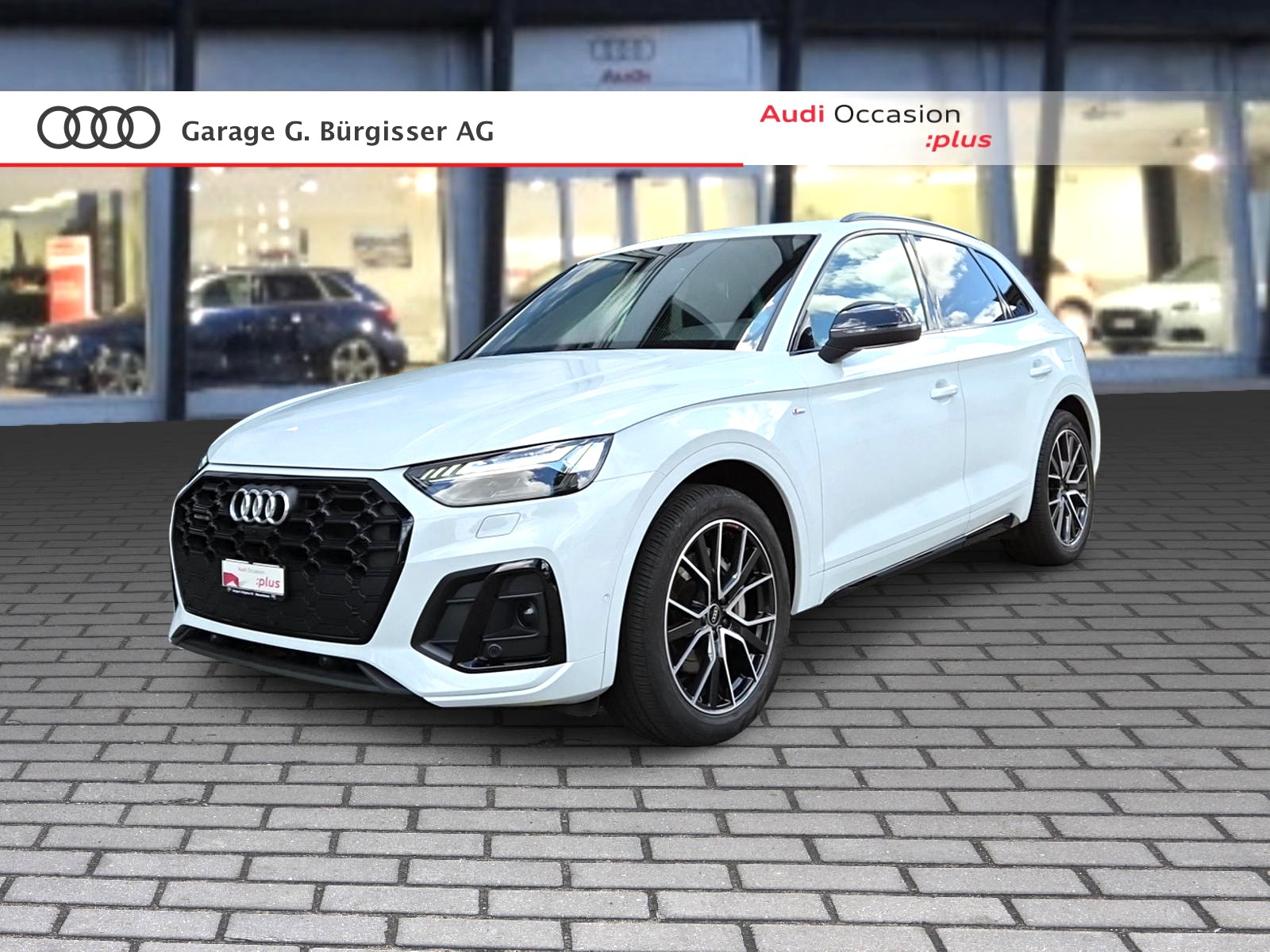AUDI Q5 55 TFSI e PHEV S line quattro S-tronic Gletscherweiss Metallic-image-0