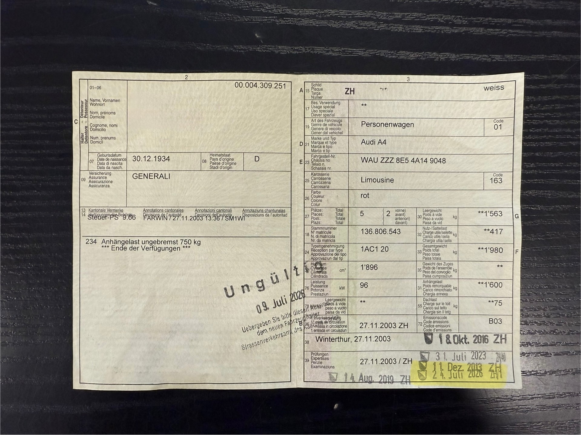 AUDI A4 1.9 TDI / Frisch ab MFK 24.07.2026 / KM GARANTIERT / 1.Hand! / 130PS / PDC / Automat / AHK 1600kg-image-10