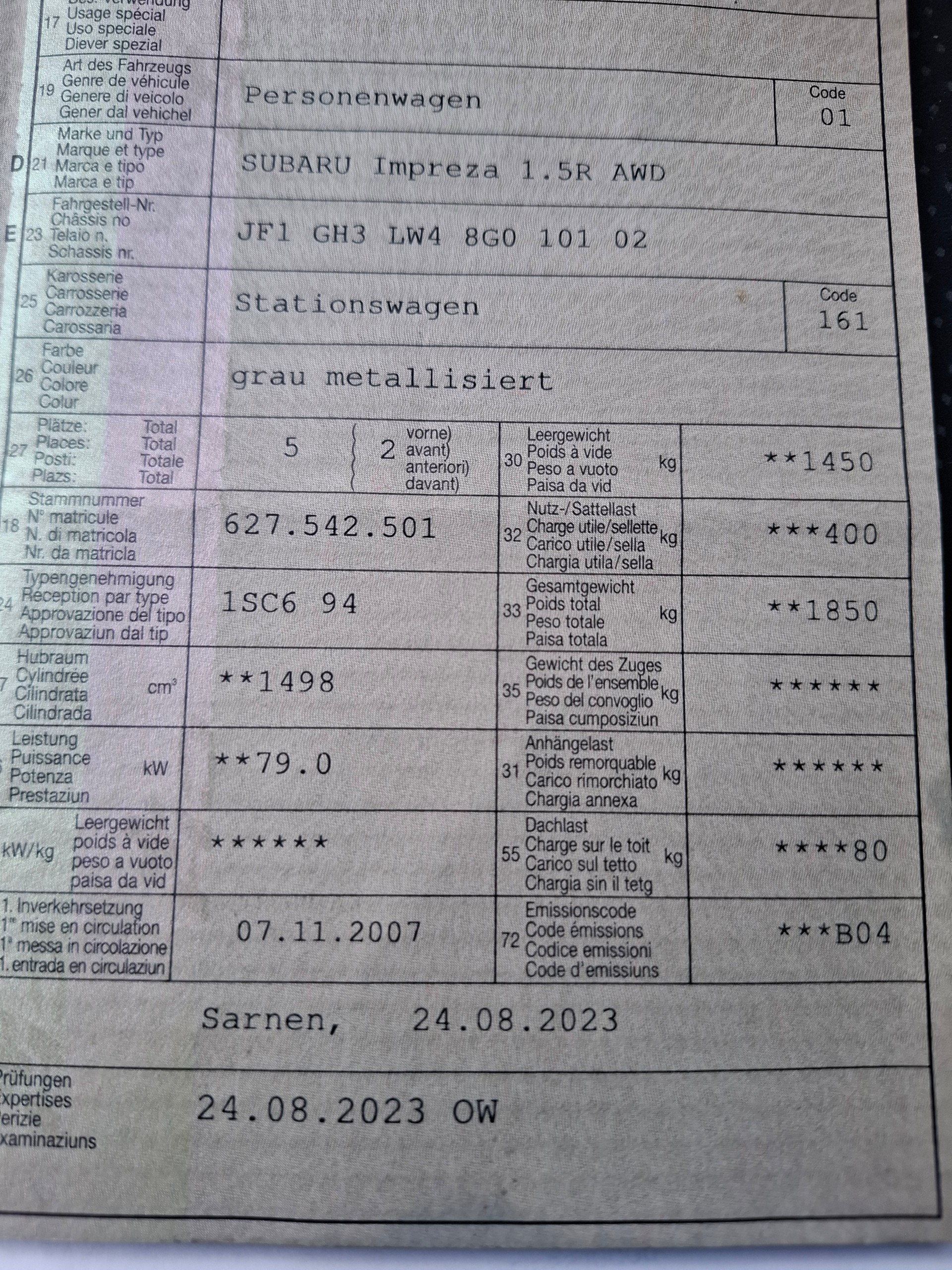 SUBARU Impreza 1.5R Swiss-image-10