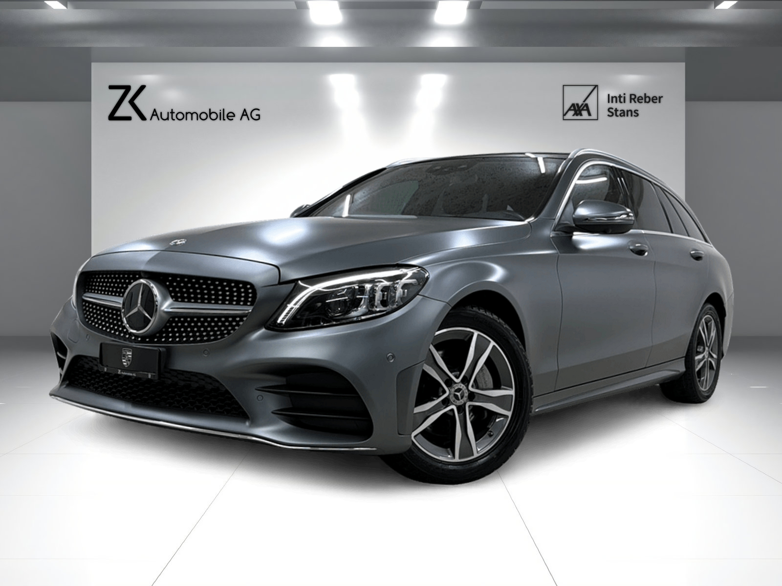 MERCEDES-BENZ C 220 d Swiss Star AMG Line 4M selenitgrau magno 9G-Tronic / Panoramadach / 360° Kamera / Leder / Keyless Go /-image-0