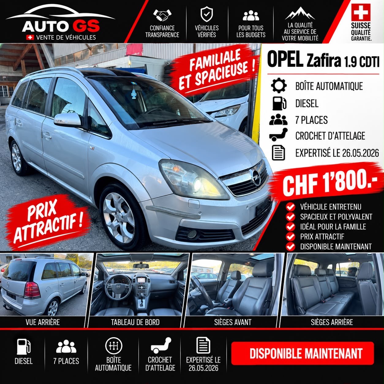 OPEL Zafira 1.9 CDTI Sport Automatic-image-0