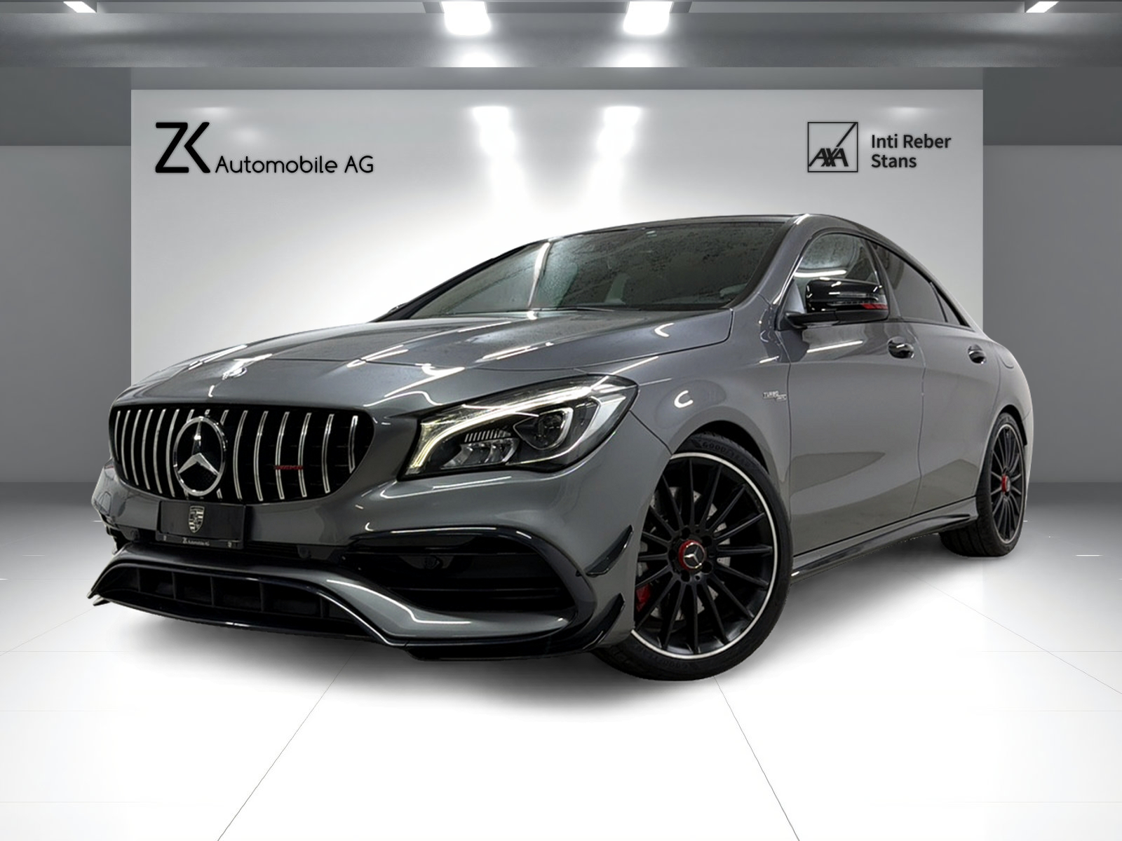 MERCEDES-BENZ CLA 45 AMG 381PS Mountaingray 4Matic Speedshift / RF-Kamera / Glasdach / H&K Sound / Night-Paket /-image-0