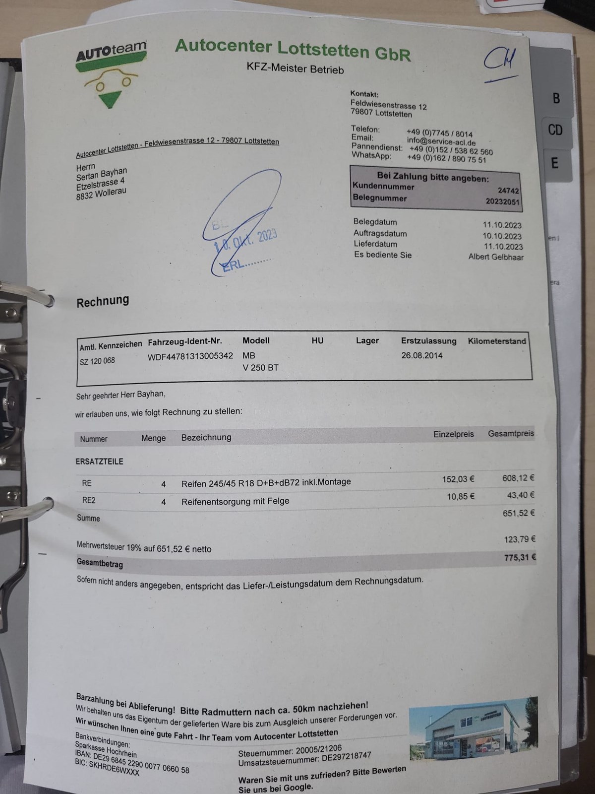 MERCEDES-BENZ V 250 BlueTEC Edition 1 lang 7G-Tronic-image-16